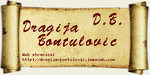 Dragija Bontulović vizit kartica